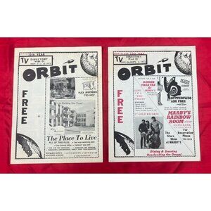1970 & 1972 Orbit TV Guides Cocoa Beach FL Space Coast Nightlife Ads